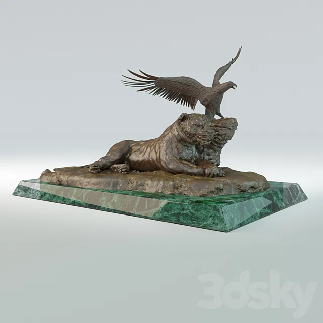 Eagle and Tiger 3ds Max