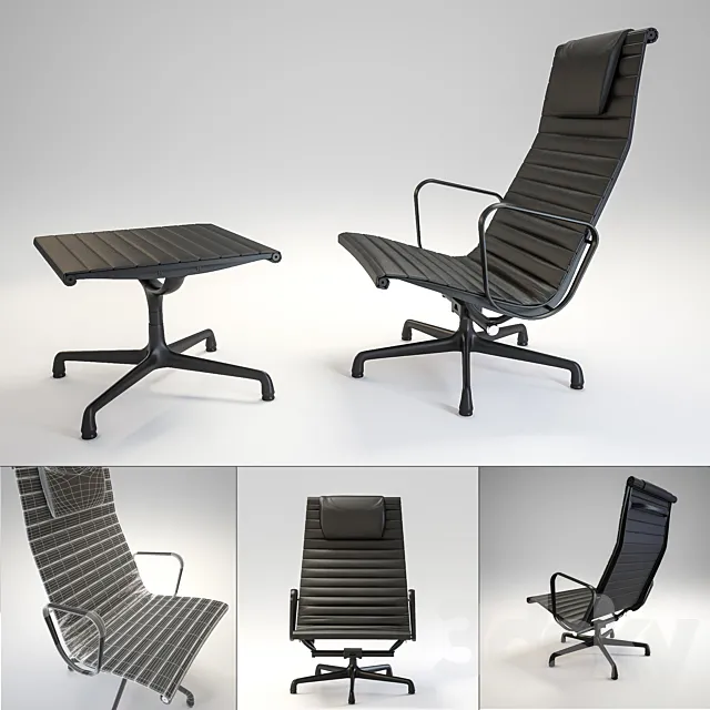 Eames Aluminum Group Chairs 3DS Max Model