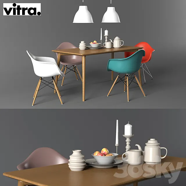 Eames Dining Table 3DSMax File