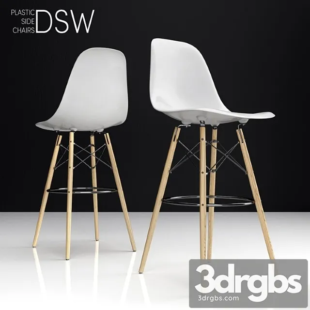 Eames dsw bar plastic side chairs