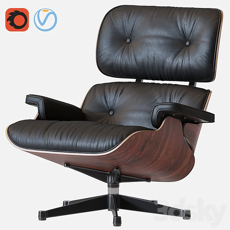 Eames Lounge Chair 3DS Max