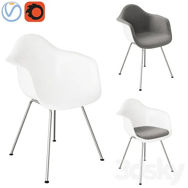 Eames plastic armchair 3ds Max