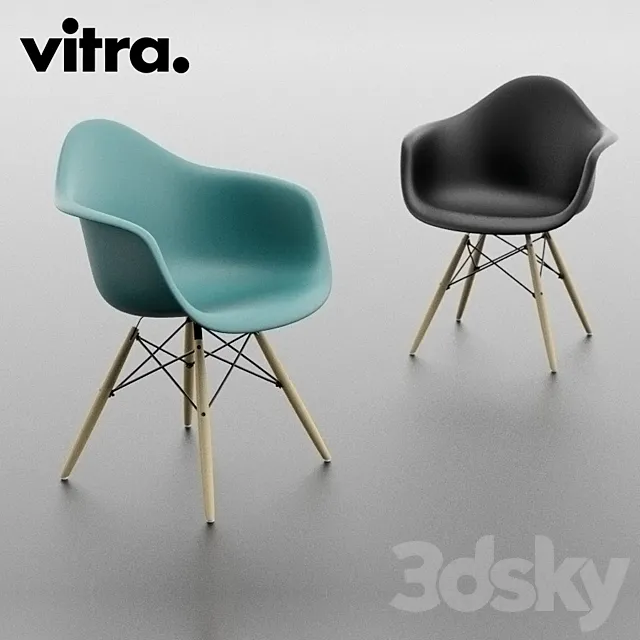 Eames Plastic Armchair Daw 3ds Max