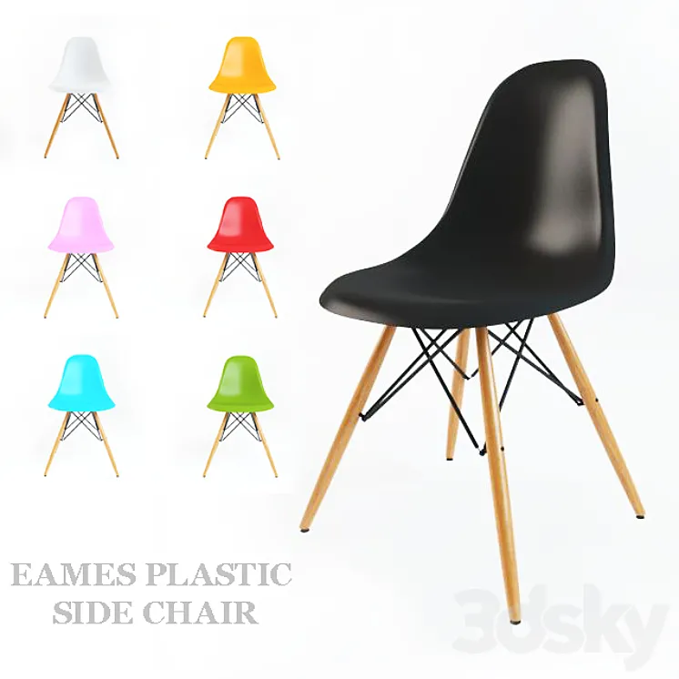 Eames Plastic Side Chair 3DS Max