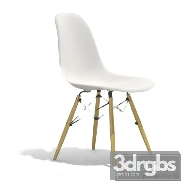 Eames Plastic Side Chair Dsw Chair Vitra White 3dsmax Download