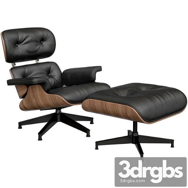 Eames style lounge chair & ottoman