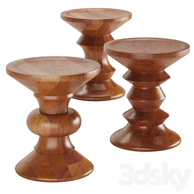 EAMES WALNUT STOOL 3ds Max