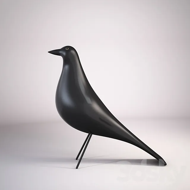 EAMES_black_wooden_bird 3DS Max Model