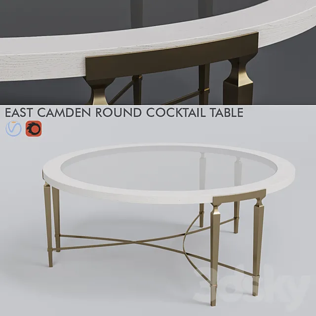 east camden round cocktail table 3ds Max