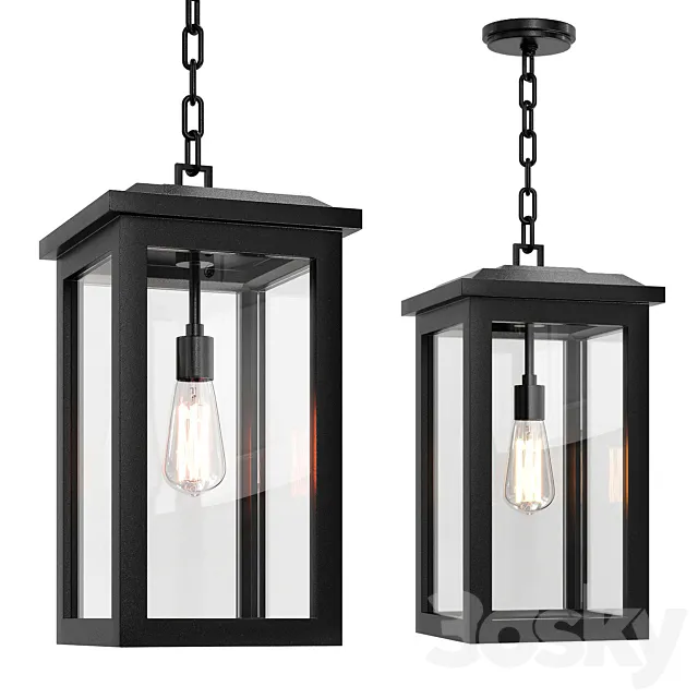 Eastcrest 21 1_2″ High Black Outdoor Hanging Light 3ds Max