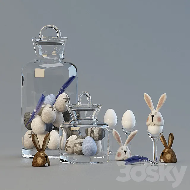 Easter hares) 3ds Max