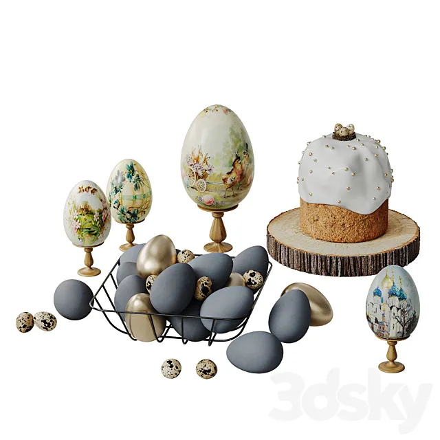 Easter Set 3dsMax Model