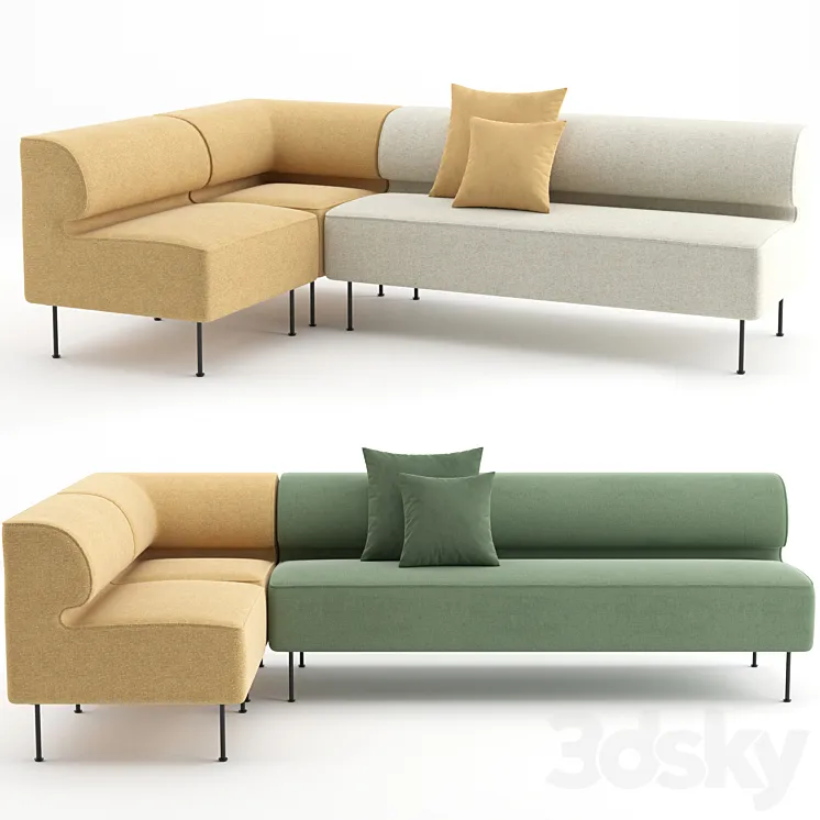 Eave Dining Sofa by MENU 3DS Max Model