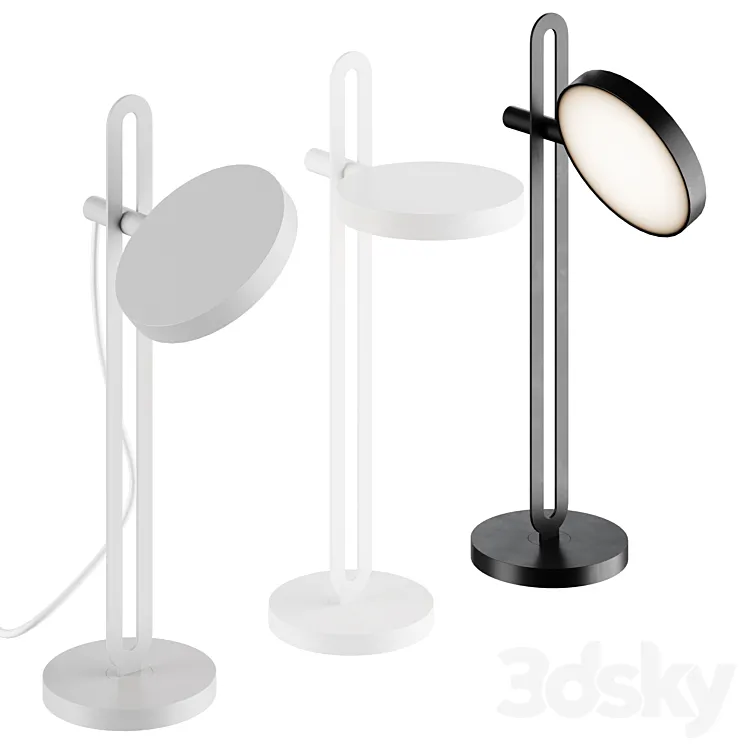 Echo Table Lamp black 3DS Max Model