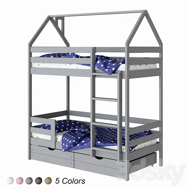 ECO children’s bunk bed 3ds Max