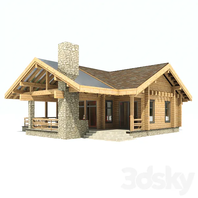 eco cottage 3ds Max