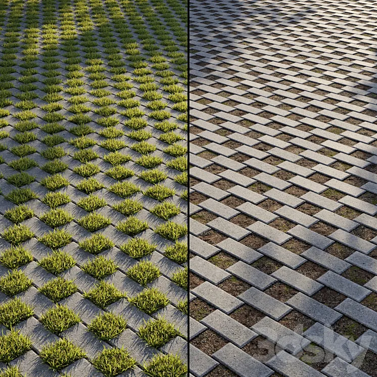 Eco-paving Type 1 Pattern 4 3DS Max