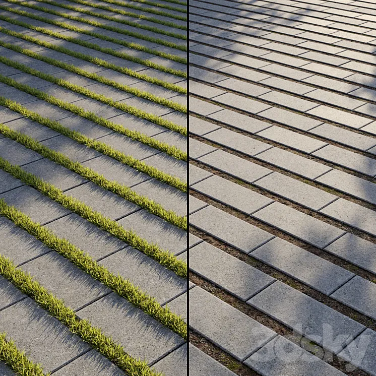 Eco-paving Type 1 Pattern 5 3DS Max