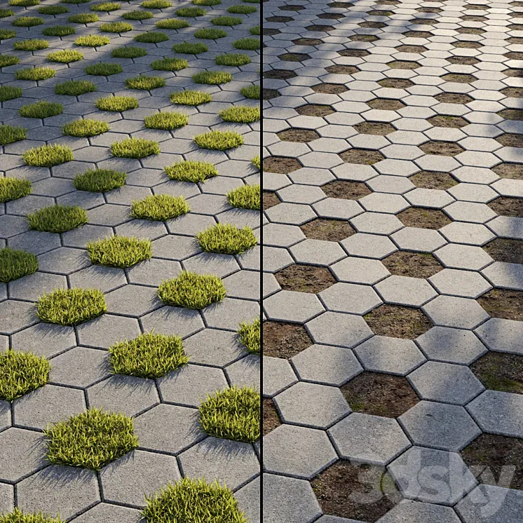 Eco-paving Type 1 Pattern 9 3DS Max