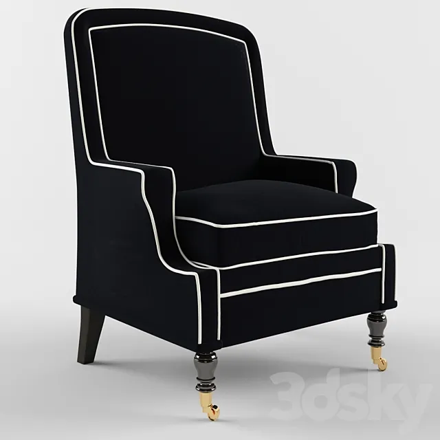 Ecouen Armchair 3ds Max