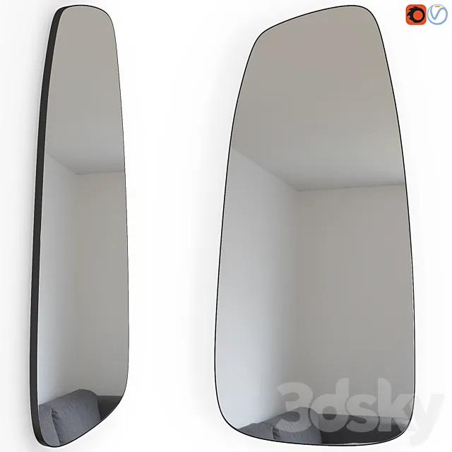 Edgar Extra illuminated shaped mirror 3ds Max