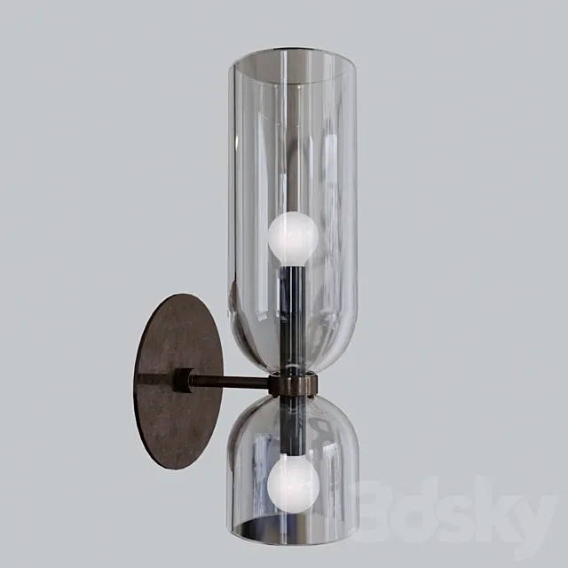 Edie sconce in blackened brass 3ds Max