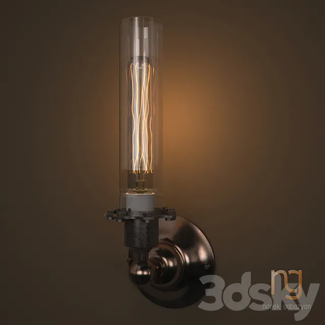 Edison Glass Sconce 3DS Max Model