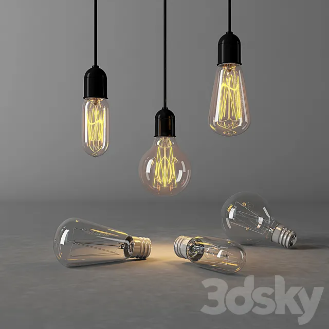 Edison Lamp 3DS Max Model