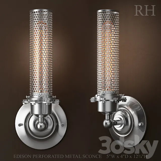 EDISON PERFORATED METAL SCONCE 3DSMax File