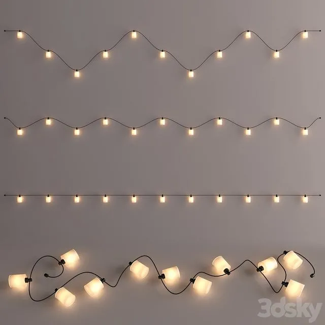 Editable garland barrel 3dsMax Model
