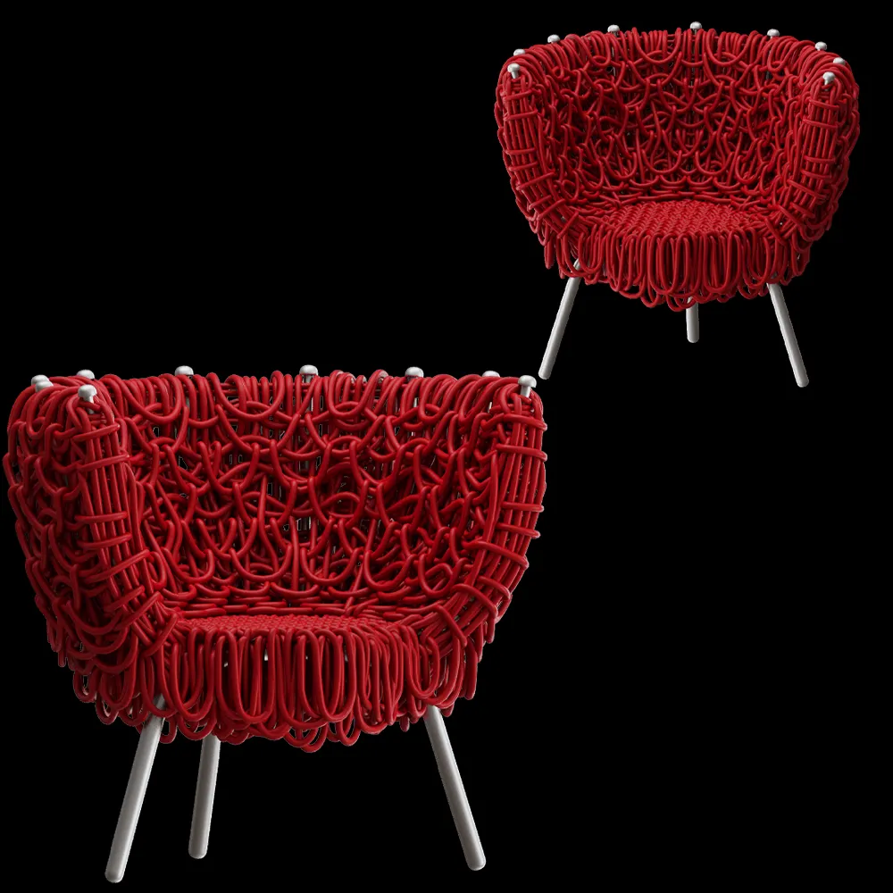 Edra – Armchair Vermelha 3ds Max