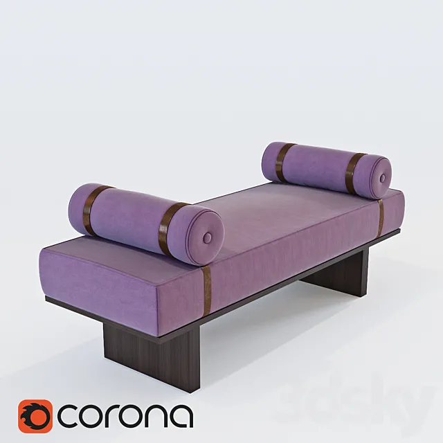 Edward Ferrell + Levis Mittman DOGWOOD BENCH 3DS Max Model