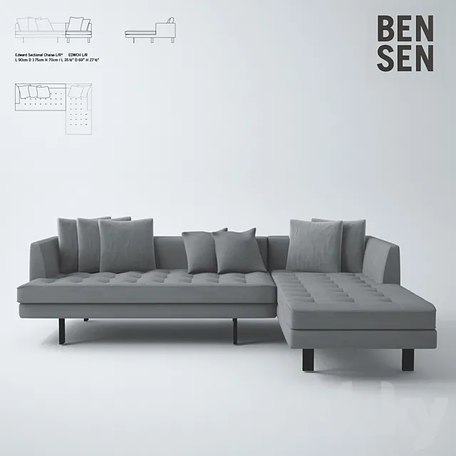 Edward Sectional _ Bensen 3DS Max Model