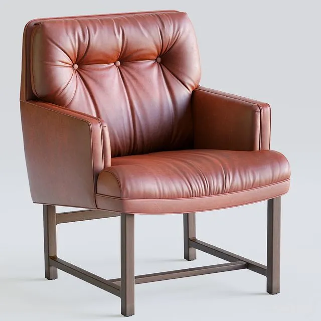 Edward Wormley_Red Armchair 3dsMax Model