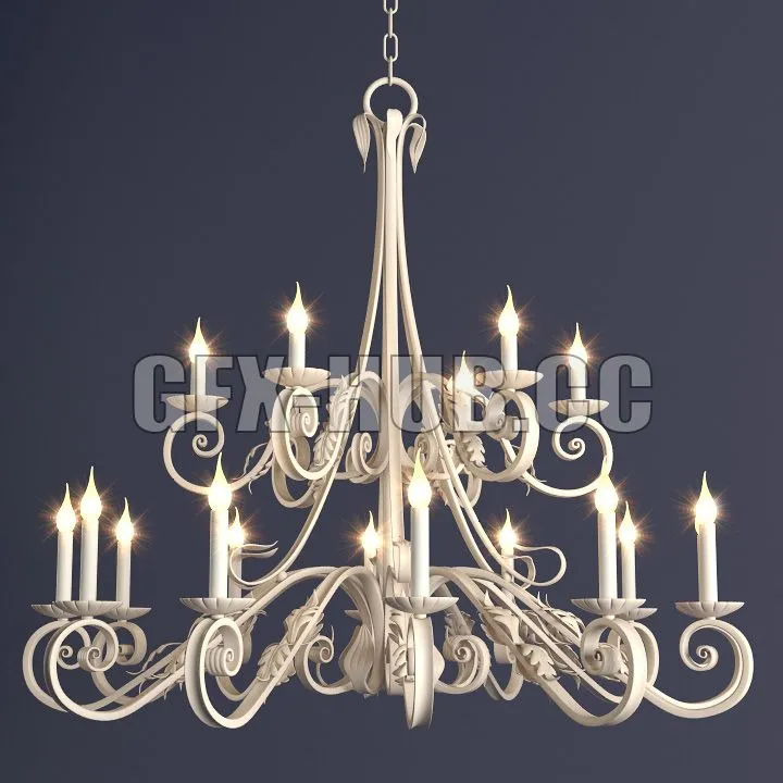 Effe-Bi Bismark chandelier 3dsMax Model