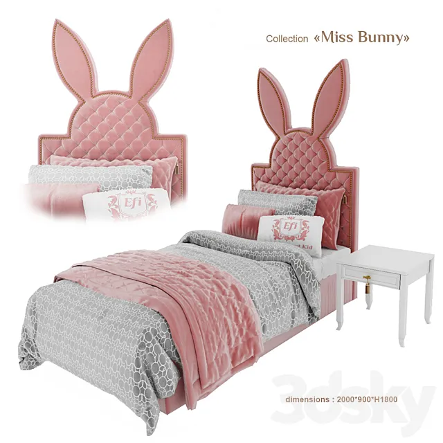 EFI Concept Kid _ Miss Bunny _ bed1 3DSMax File