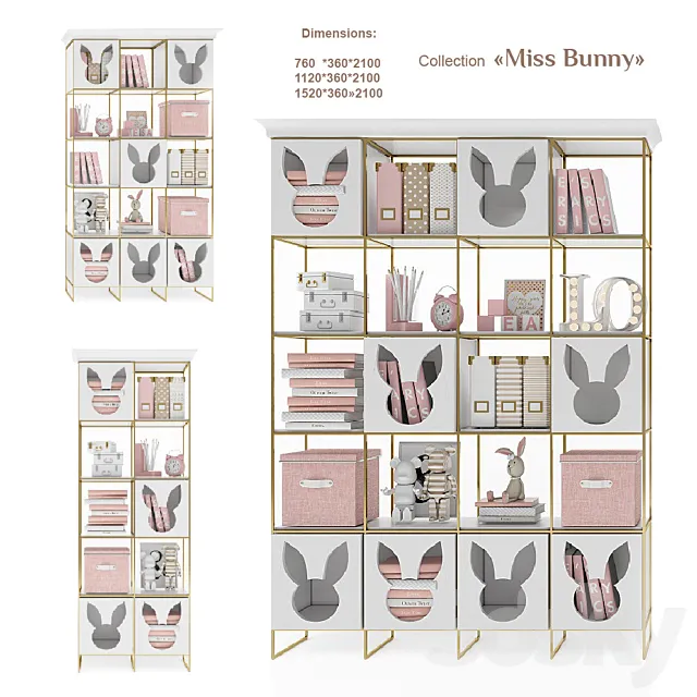 EFI Concept Kid _ Miss Bunny – shelving 3ds Max