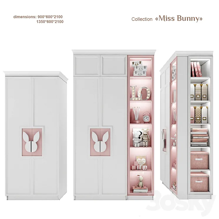 EFI Concept Kid \/ Miss Bunny -wardrobe 900 3DS Max