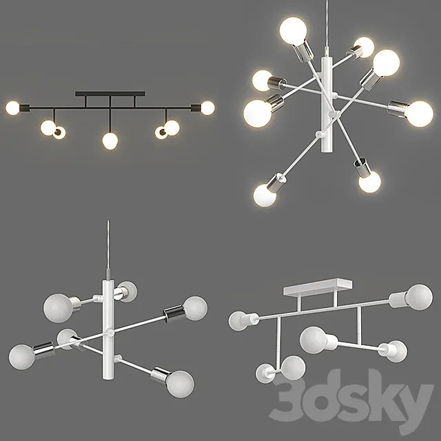 Eglo chandelier set. 3DS Max Model