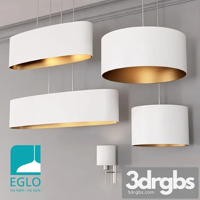 Eglo pasteri set 3 white & gold 3dsmax Download
