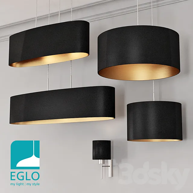 EGLO PASTERI set 4 Black & Gold 3DSMax File