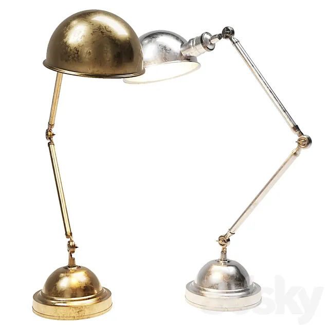 Eichholtz 101403 Desk Lamp Soho antique brass finish 3ds Max