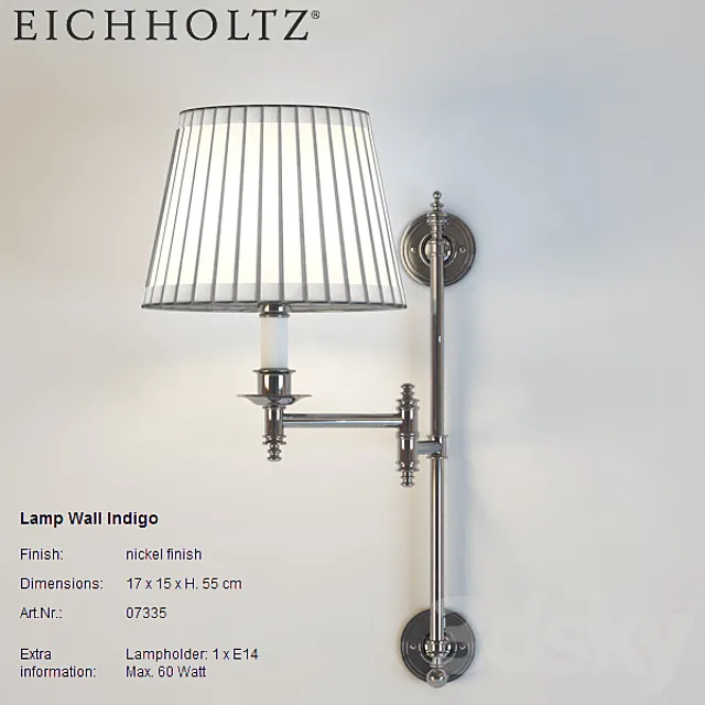 EICHHOLTZ _ Indigo wall lamp 3DSMax File