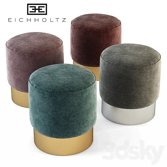 EICHHOLTZ _ Stool Pall Mall 3DS Max Model