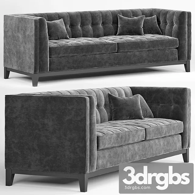 Eichholtz aldgate modern classic black velvet modular sofa 2 3dsmax Download