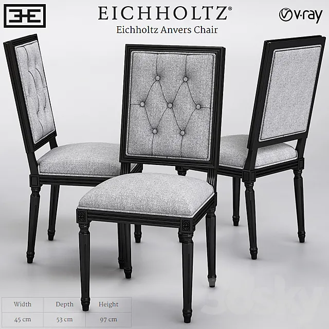 Eichholtz Anvers Chair 3ds Max