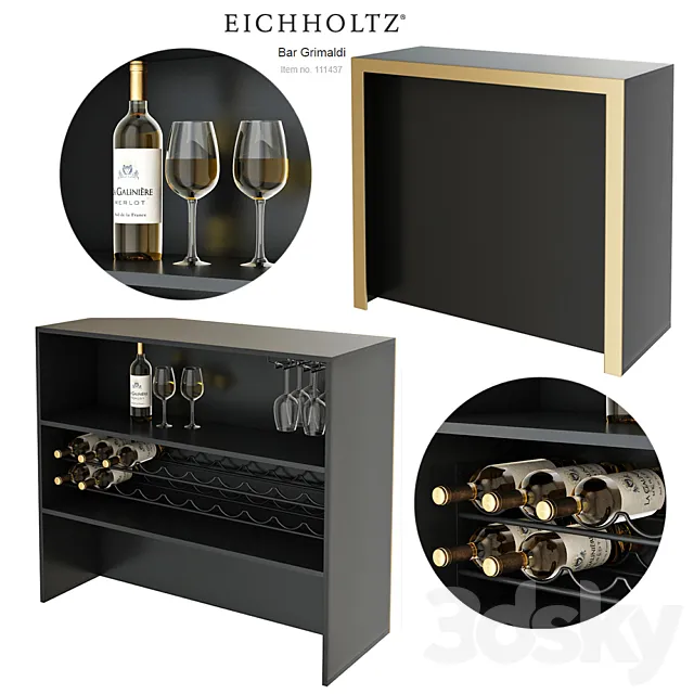 EICHHOLTZ Bar Grimaldi 111437 3DS Max Model