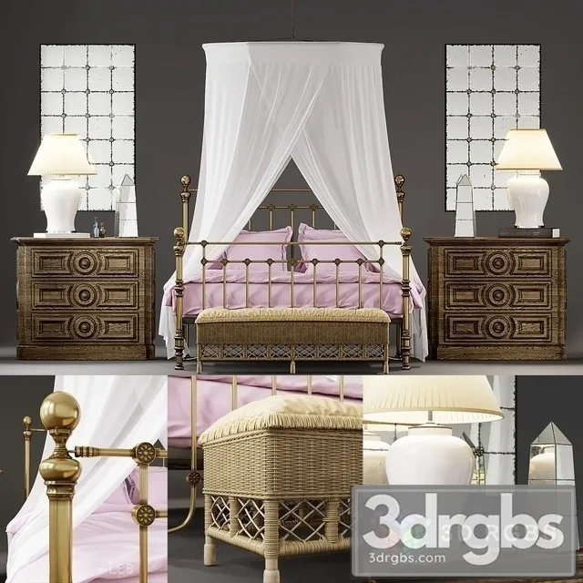 Eichholtz Bed Set 3dsmax Download