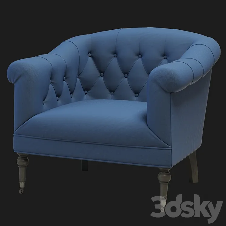 Eichholtz Bentley Chair Blue 3DS Max