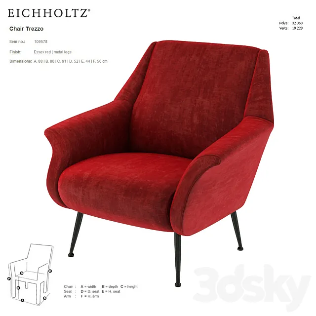 EICHHOLTZ Chair Trezzo 109578 3DSMax File